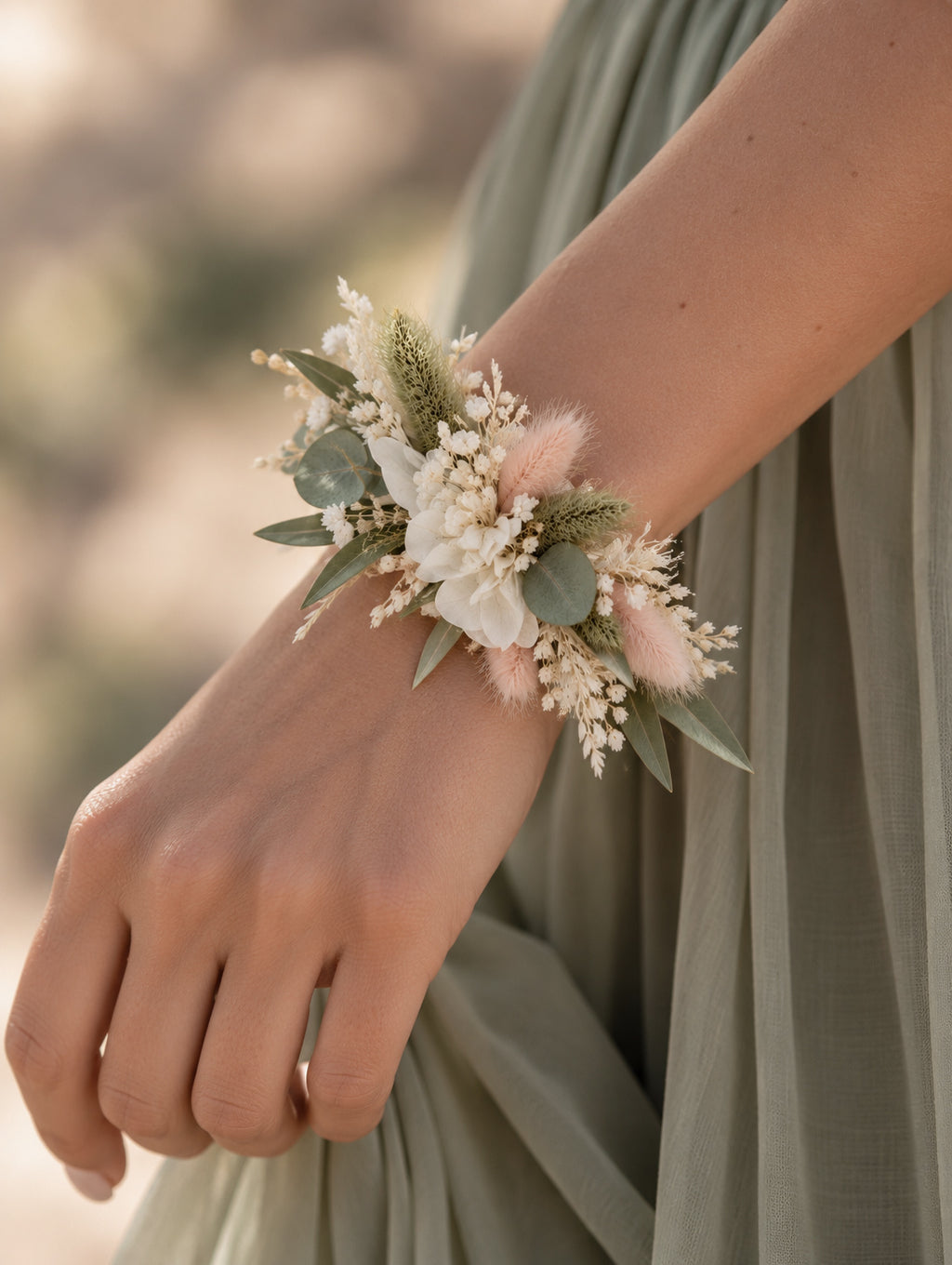 Bracelet Jonc en fleurs séchées ESPÉRANCE