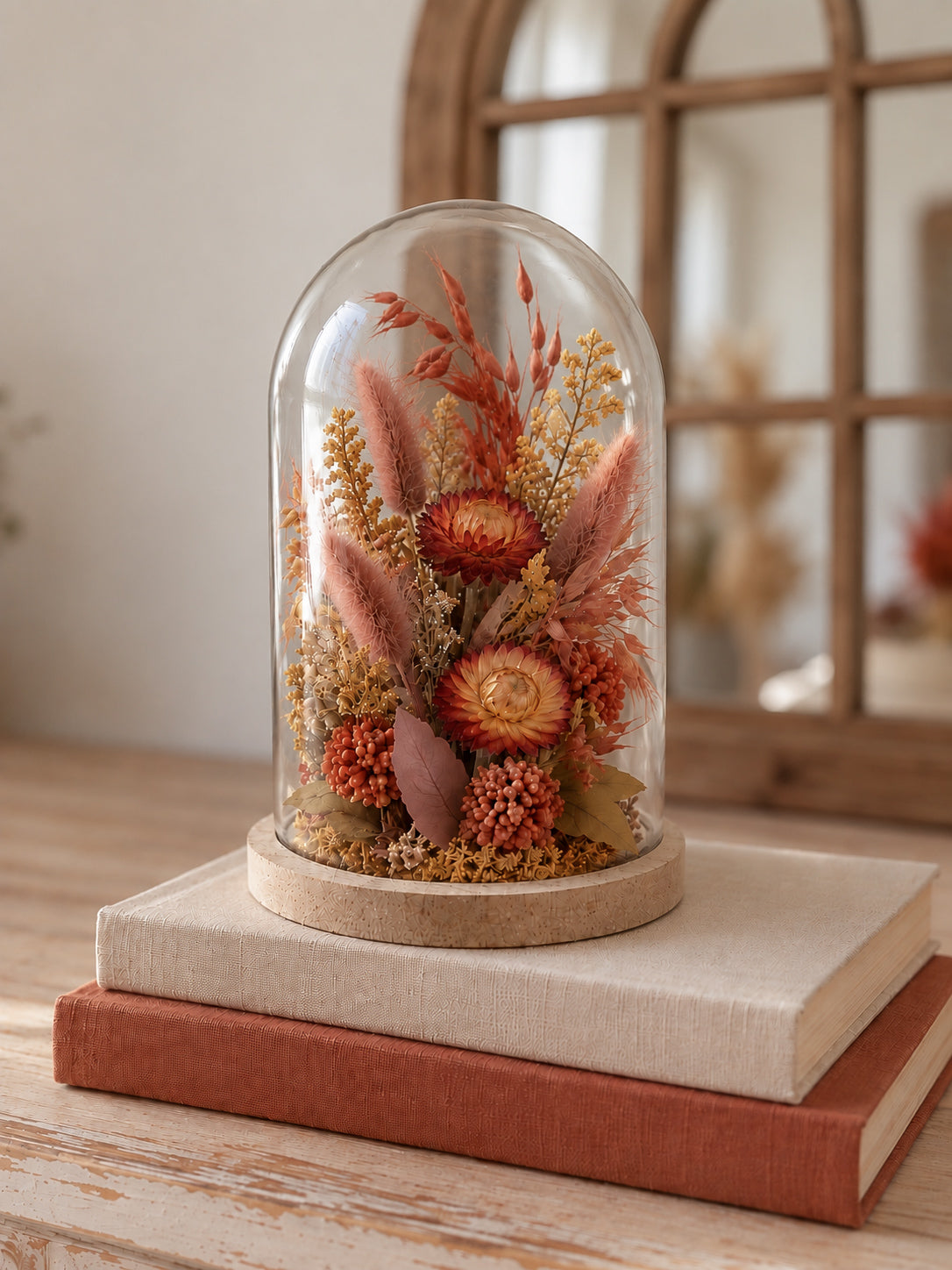 Cloche en fleurs séchées AUTUMN