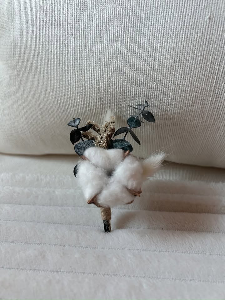Boutonnière de marié COTON