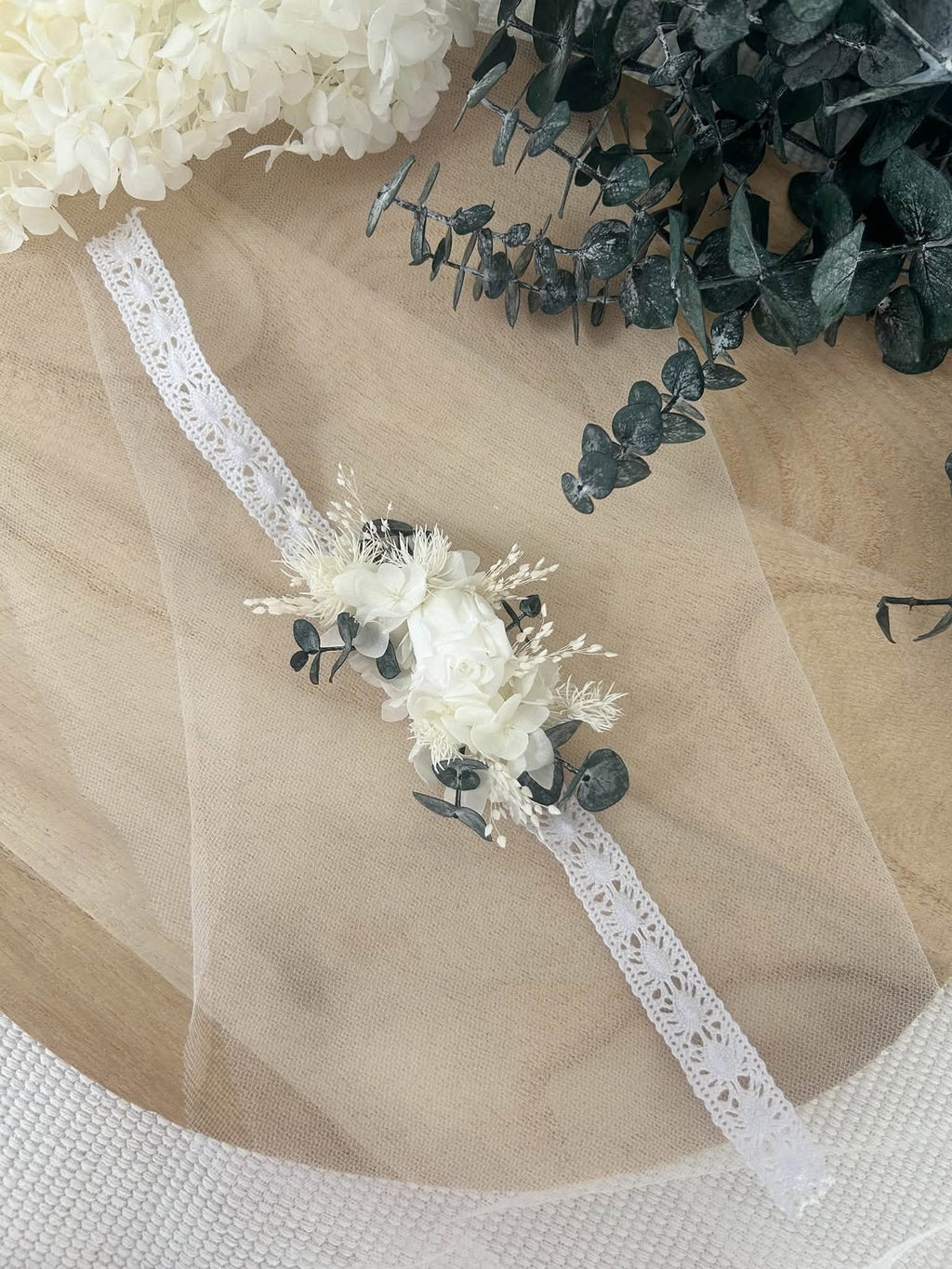 Bracelet en fleurs séchées SAUGE