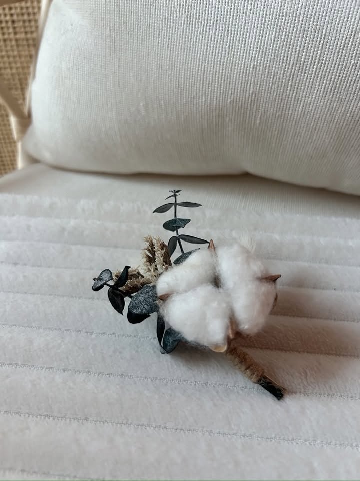 Boutonnière de marié COTON