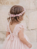 Couronne LYA en fleurs séchées pour bébé