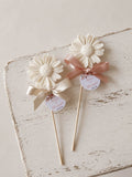 Fleur en cire sur tige personnalisée