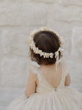 Couronne JOY en fleurs séchées pour bébé