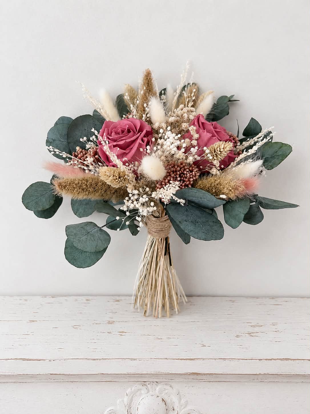 Bouquet de mariée en fleurs séchées MENTON