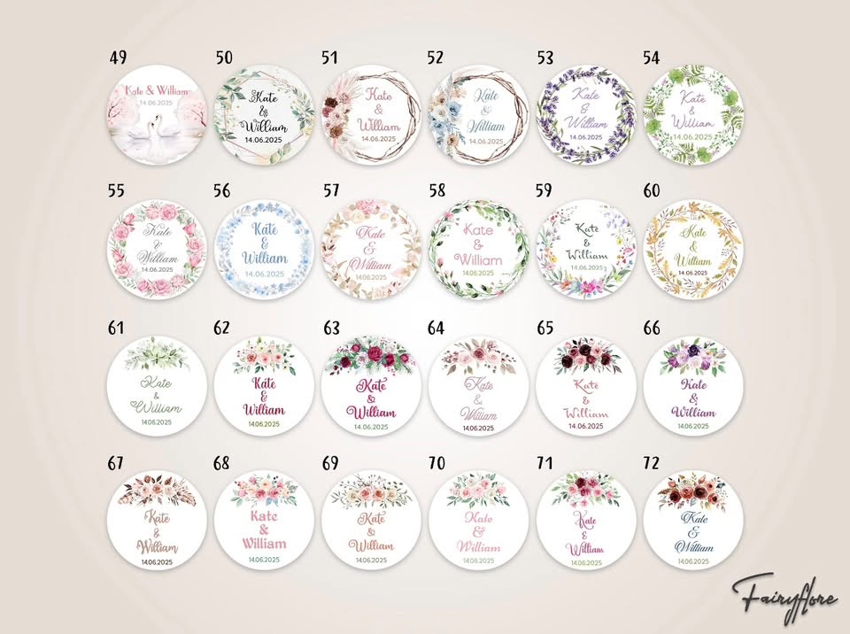 Fleur en cire sur tige personnalisée