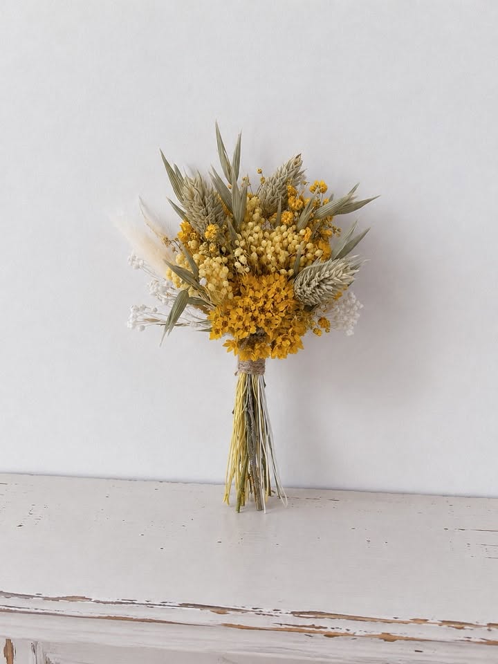 Mini bouquet en fleurs séchées MIMOSA