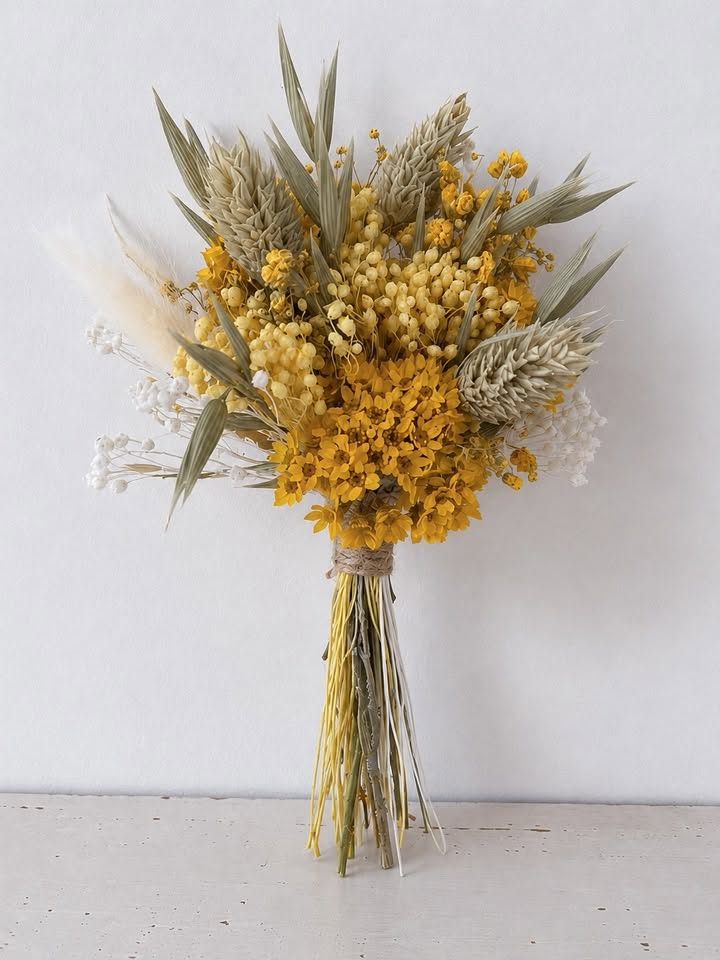 Mini bouquet en fleurs séchées MIMOSA
