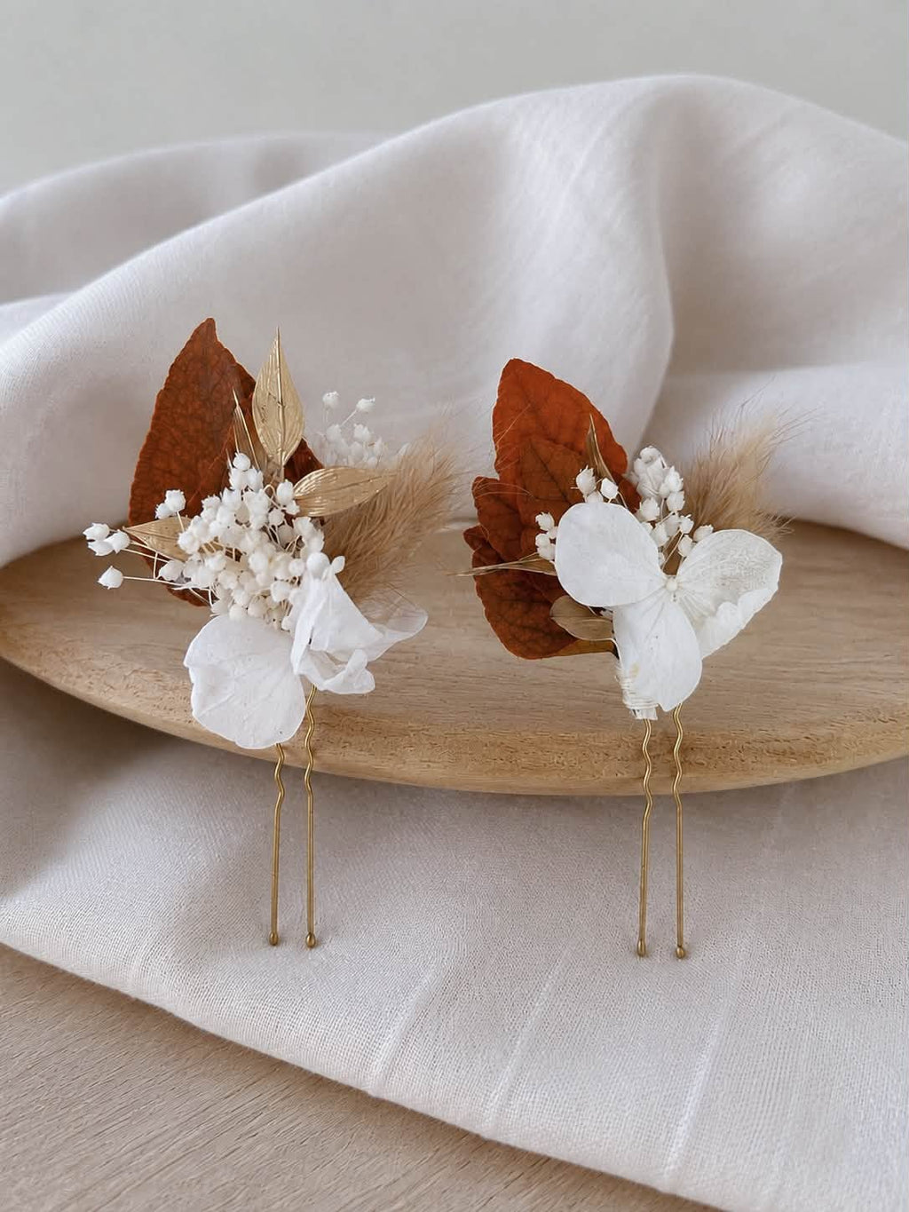 Épingle à cheveux en fleurs séchées CINNAMON