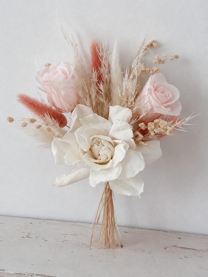 Mini bouquet en fleurs séchées GARDENIA