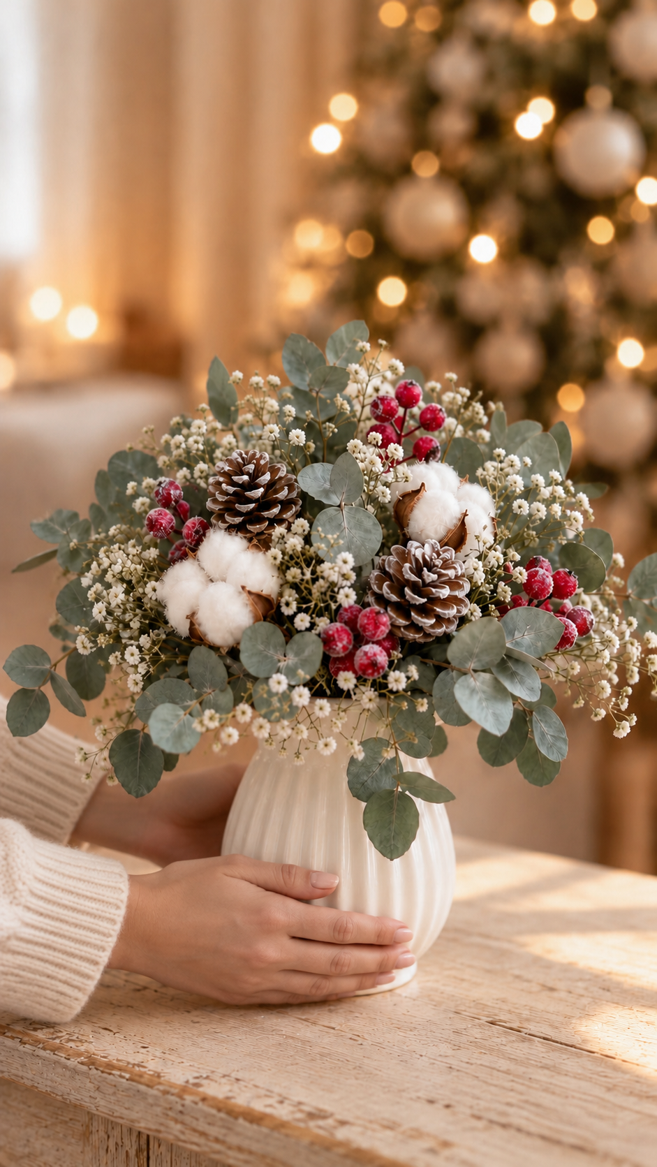 Bouquet de fleurs séchées GIVRÉE