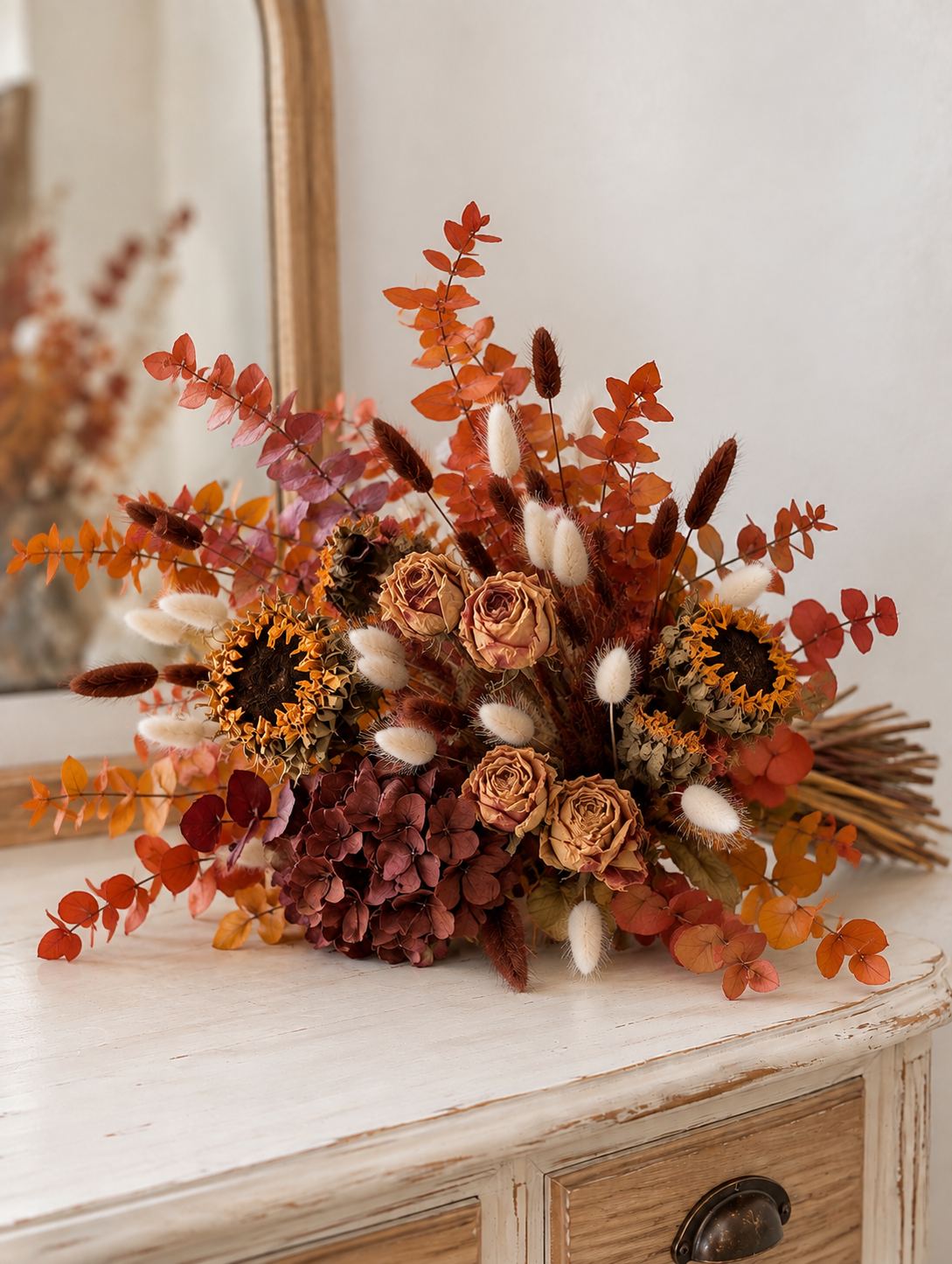 Bouquet de fleurs séchées HAZELNUT