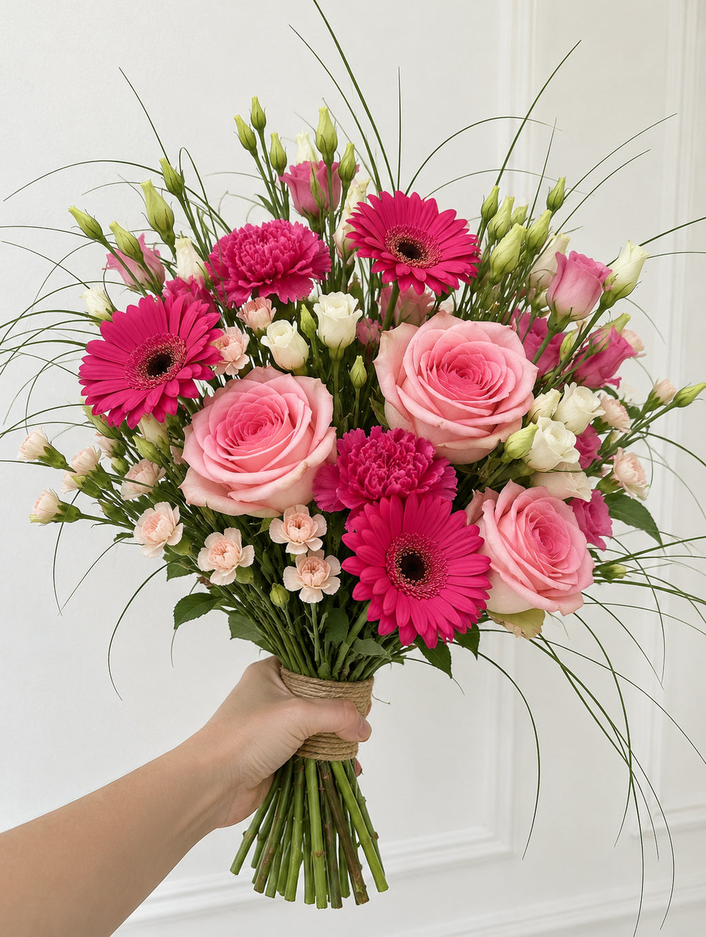Bouquet de fleurs fraîches FLAMINGO