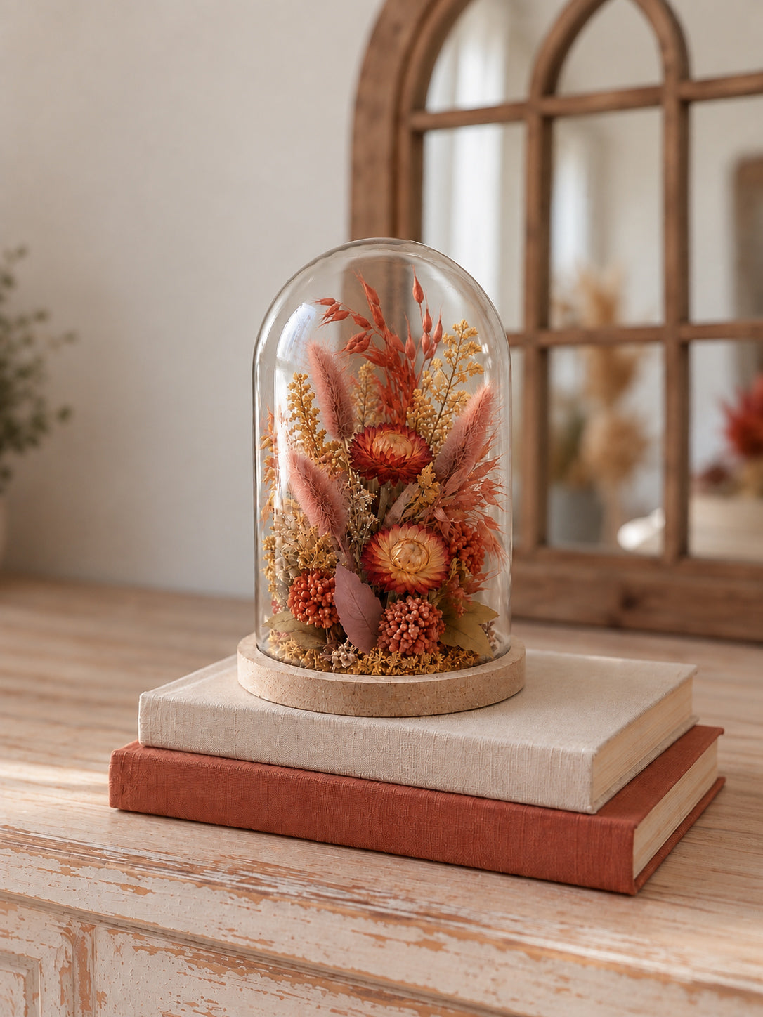 Cloche en fleurs séchées AUTUMN