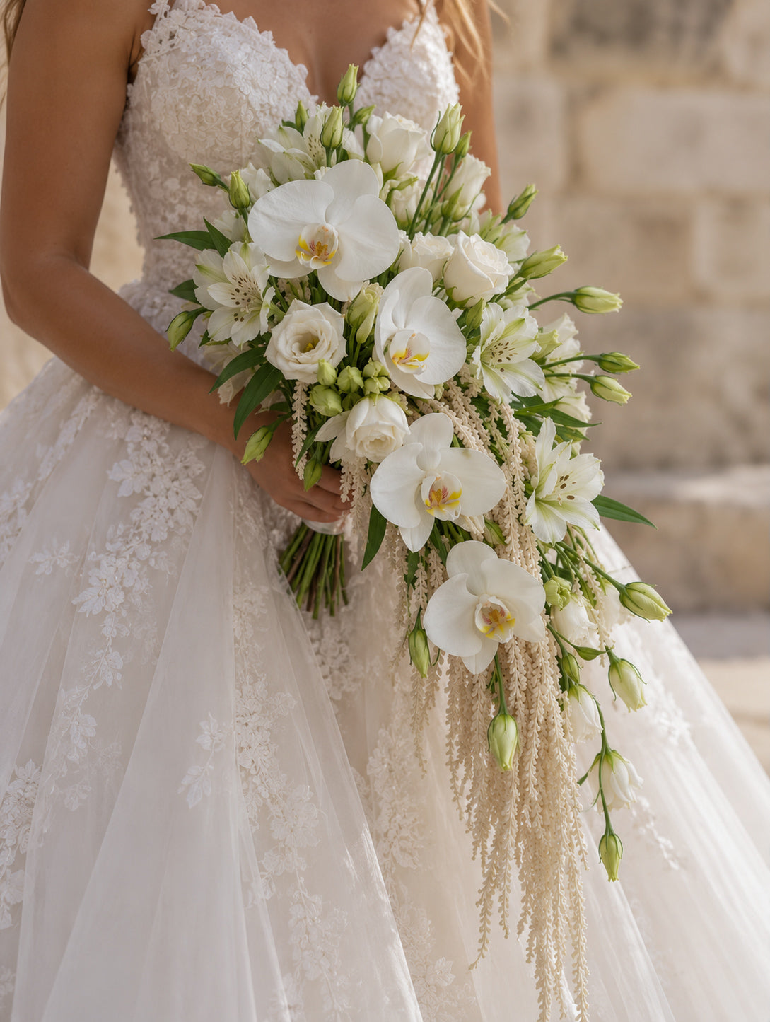 Bouquet de mariée cascade PROMESSE