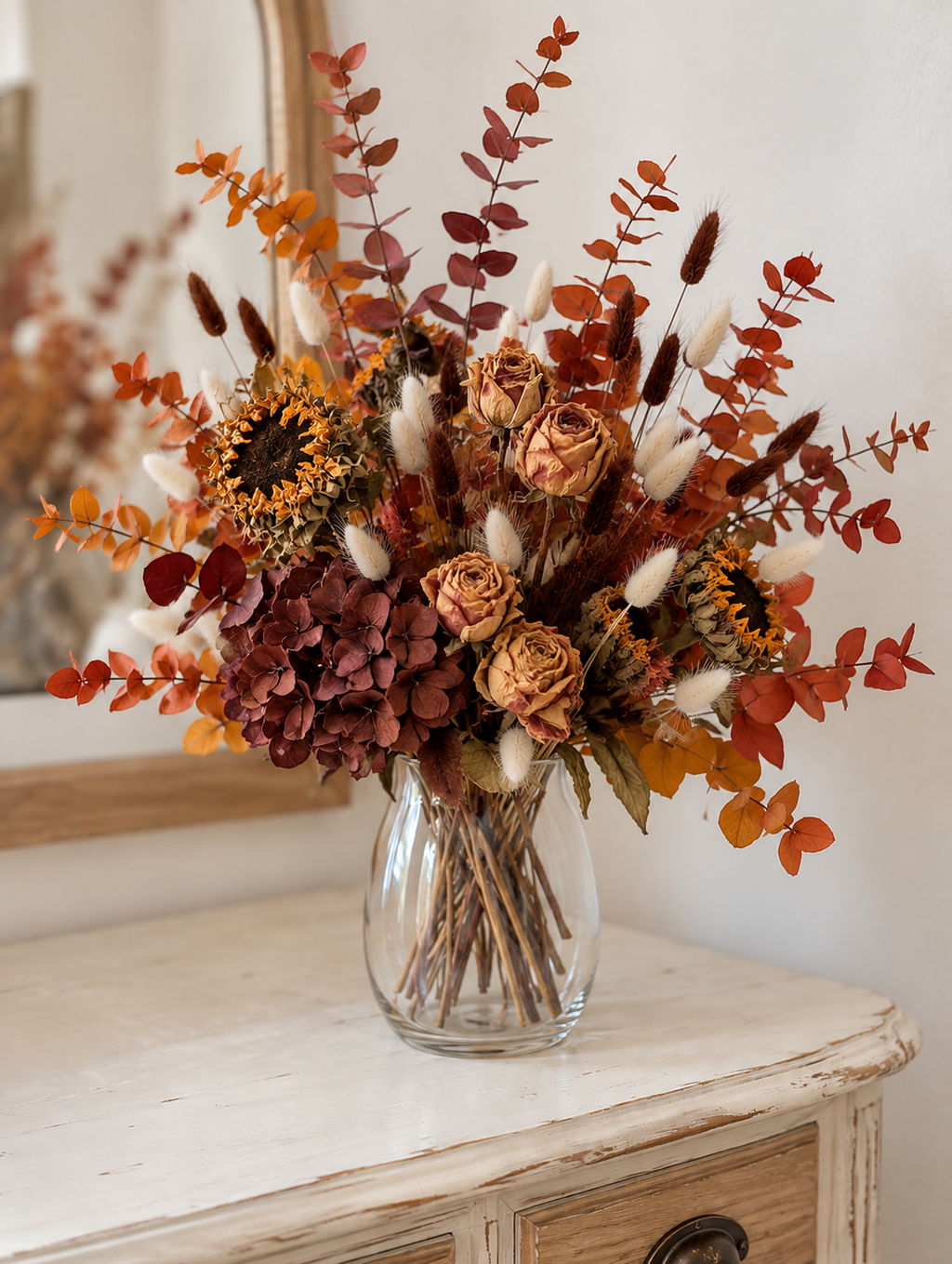 Bouquet de fleurs séchées HAZELNUT